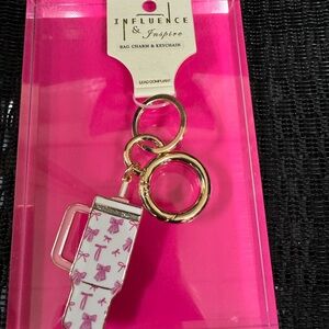 Bow Tumbler Bag Charm Keychain